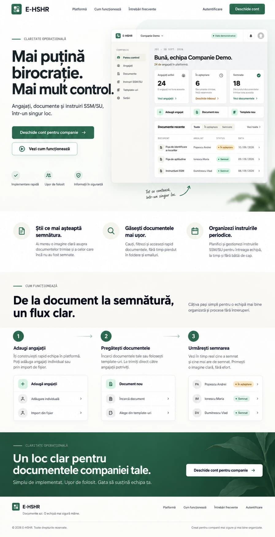 The new E-HSHR design: employees, documents and occupational safety/emergency training in one place